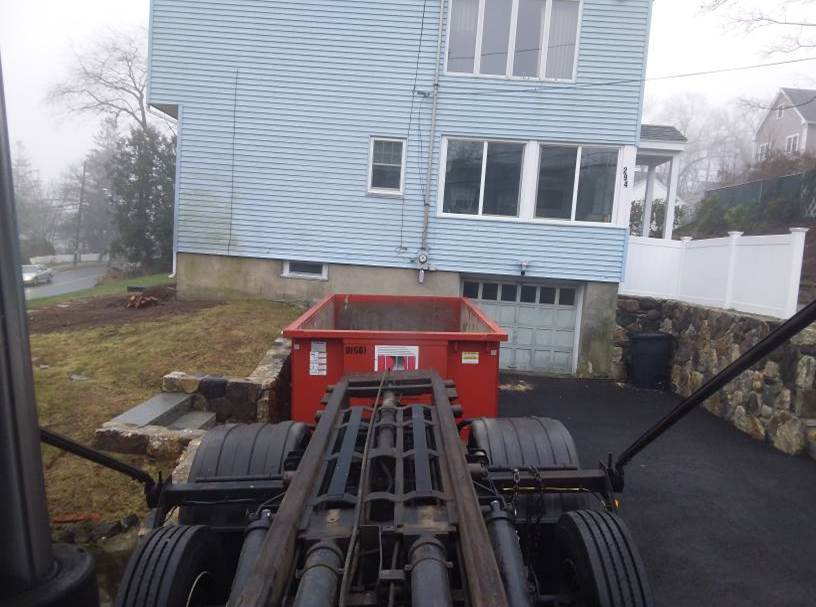 15 yard dumpster rental in Arlington, Ma for removal of trash prior to listening the home for sale.