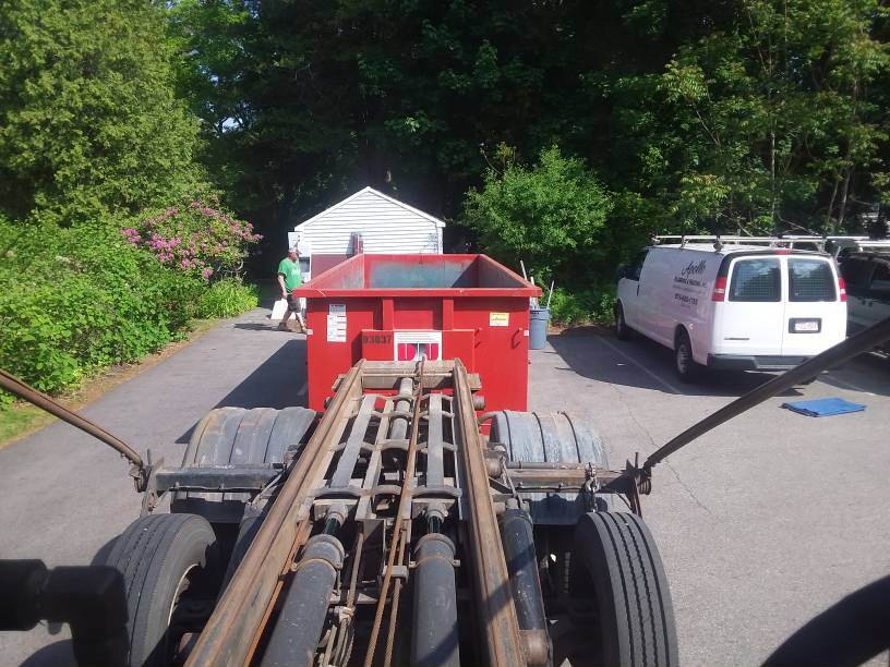 30 yard dumpster rental with a 5 ton max delivered to a local country club in Andover MA for some maintenance of their event venue.