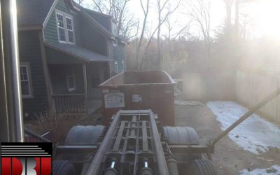 30 yard dumpster rented for a Basement Remodel in Hamliton, MA.